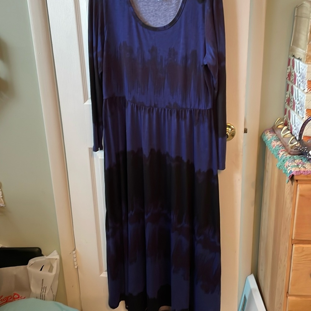 Long sleeved floor length dress